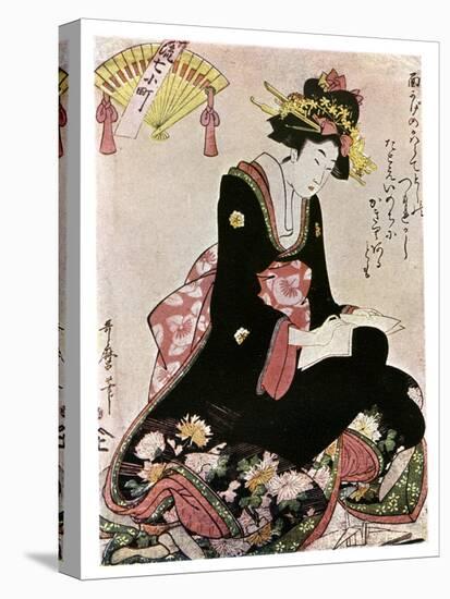 The Madonna of the Paper Stork-Kitagawa Utamaro-Premier Image Canvas