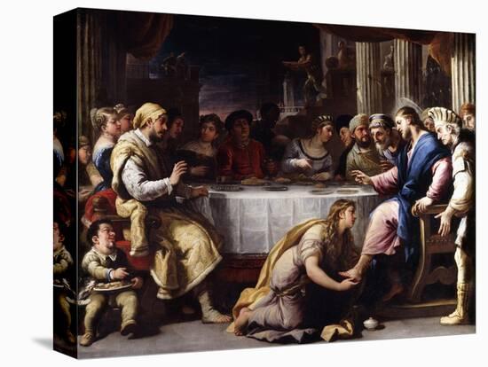 The Magdalen washing Christ's Feet in the House of Simon-Giordano Luca-Premier Image Canvas