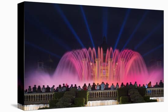 The Magic Fountain Light Show in Front of the National Palace, Barcelona.-Jon Hicks-Premier Image Canvas