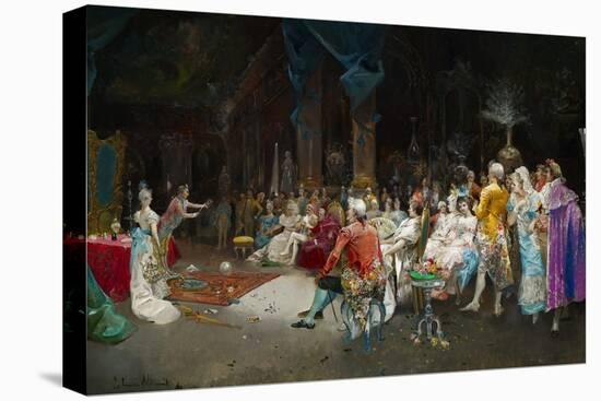 The Magician at the Palace - Lucas Villaamil, Eugenio (1858-1919) - 1894 - Oil on Canvas - 55X110 --Eugenio Lucas Villaamil-Premier Image Canvas