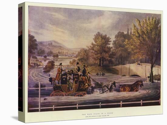 The Mail Coach in a Flood-James Pollard-Premier Image Canvas