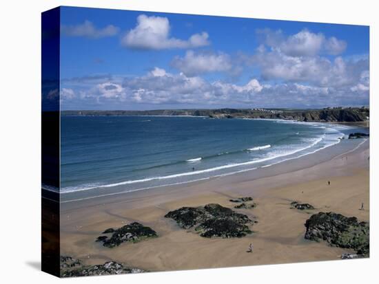 The Main Beach, Newquay, Cornwall, England, United Kingdom-Julian Pottage-Premier Image Canvas