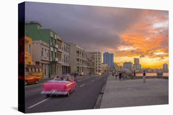 The Malecon, Havana, Cuba, West Indies, Caribbean, Central America-Alan Copson-Premier Image Canvas