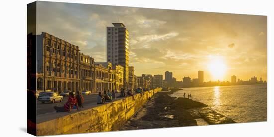 The Malecon, Havana, Cuba, West Indies, Caribbean, Central America-Alan Copson-Premier Image Canvas