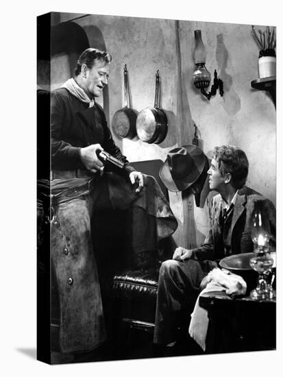 The Man Who Shot Liberty Valance, John Wayne, James Stewart, 1962-null-Stretched Canvas