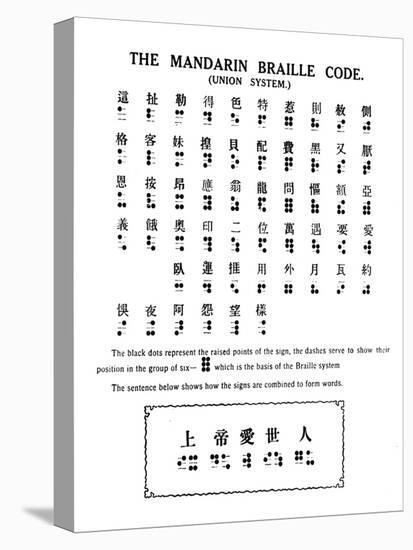 'The Mandarin Braille Code (Union System)', 1919-Unknown-Premier Image Canvas