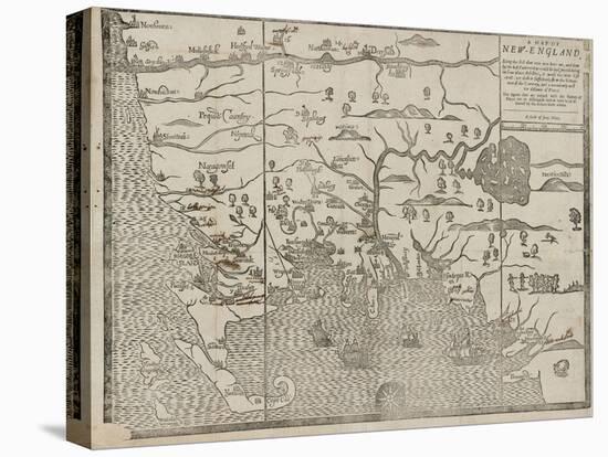 The Map of New England (From: William Hubbard's the Present State of New-England), 1677-John Foster-Premier Image Canvas