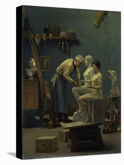 The Marble Work, The Artist Sculpting Tanagra, or The Artist's Model, 1890-Jean Leon Gerome-Premier Image Canvas