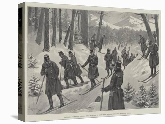 The March of the 5th Prussian Rifle Battalion on Snow-Shoes Through the Giant's Mountains, Silesia-Amedee Forestier-Premier Image Canvas