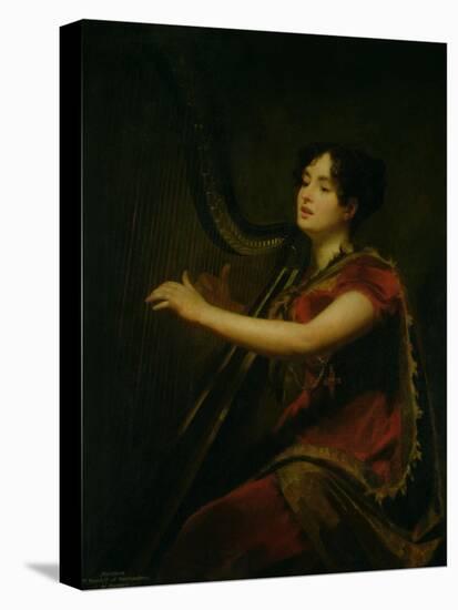 The Marchioness of Northampton, Playing a Harp, circa 1820-Sir Henry Raeburn-Premier Image Canvas