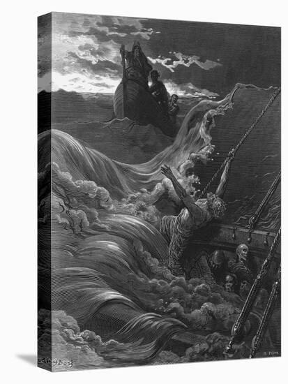 The Mariner, as His Ship Is Sinking, Sees the Boat with the Hermit and Pilot-Gustave Doré-Premier Image Canvas