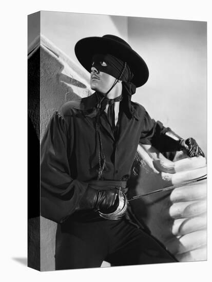 THE MARK OF ZORRO, 1940 directed by ROUBEN MAMOULIAN Tyrone Power (b/w photo)-null-Stretched Canvas