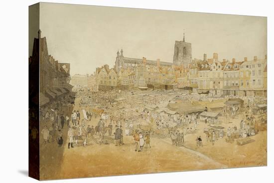 The Market Place, Norwich, Taken from Mr Cooper's, 1807-John Sell Cotman-Premier Image Canvas