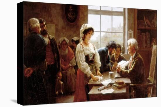 The Marriage Contract, 1895-Jose Rico y Cejudo-Premier Image Canvas