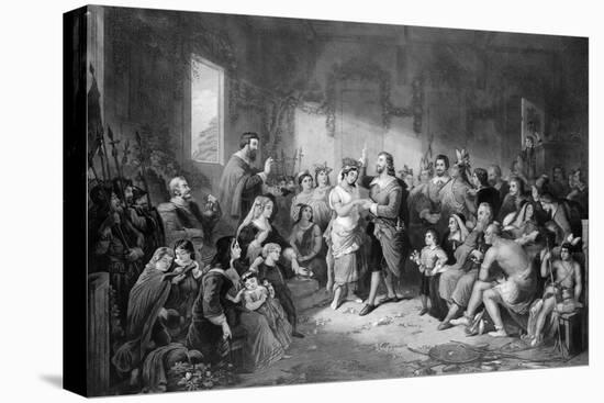 The Marriage of Pocahontas (C.1595-1617) Engraved by John C. Mccrae-Henry Brueckner-Premier Image Canvas