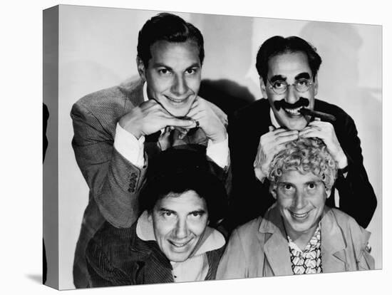 The Marx Brothers, Top Zeppo Marx, Groucho Marx, Bottom Chico Marx, Harpo Marx, Early 1930s-null-Stretched Canvas