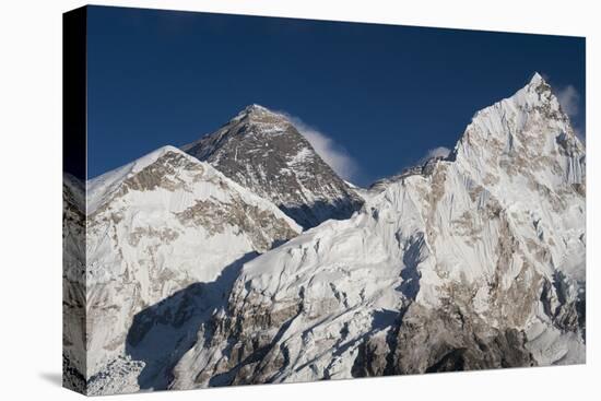 The massive black pyramid summit of Mount Everest, from Kala Patar, Khumbu Region, Nepal, Himalayas-Alex Treadway-Premier Image Canvas