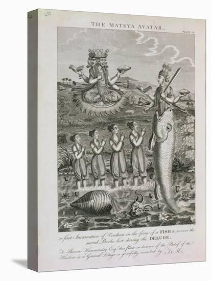 The Matsya Avatar, or the First Incarnation of Vishnu in the Form of a Fish-null-Premier Image Canvas