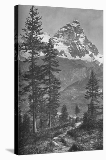 'The Matterhorn From the Italian Side, Forest of Brueil', 1917-Donald McLeish-Stretched Canvas