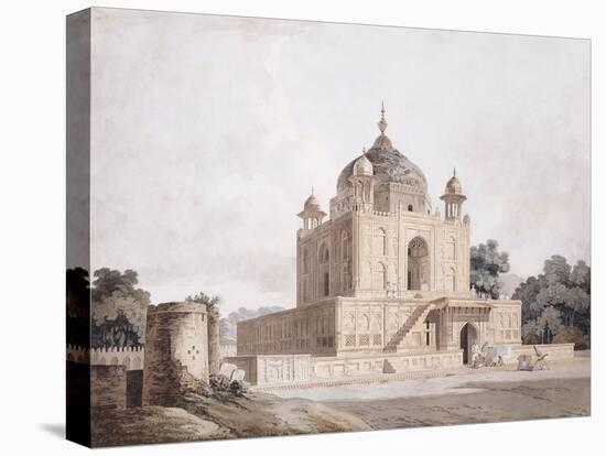 The Mausoleum of Sultan Parviz, Near Allahabad (Pencil, Pen and Black Ink, W/C)-William Daniell-Premier Image Canvas