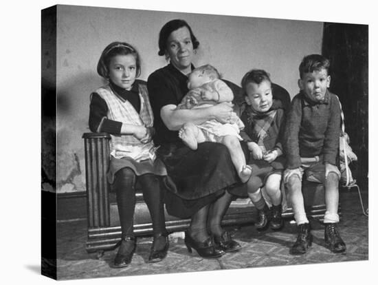 The Mcdougall Family Posing for a Portrait in their Home-William Vandivert-Premier Image Canvas