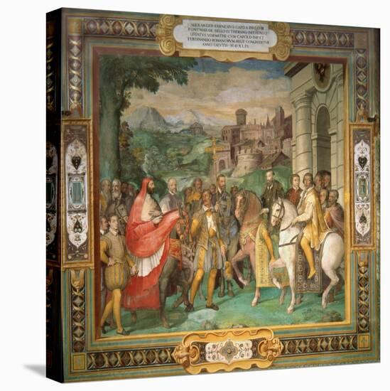 The Meeting of Holy Roman Emperor Charles V and Alessandro Farnese in 1544-Taddeo Zuccari-Premier Image Canvas