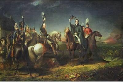 The Meeting of the Duke of Wellington and Field Marshal Blucher' Giclee  Print - Thomas Jones Barker | Art.com