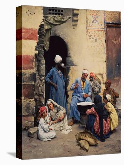 The Milk Seller, Cairo, 1886 (Oil on Wood)-Ludwig Deutsch-Premier Image Canvas