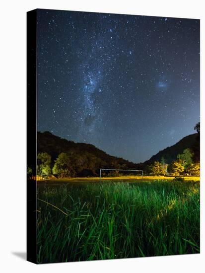 The Milky Way Above a Football Goal Post at Night in Ubatuba-Alex Saberi-Premier Image Canvas