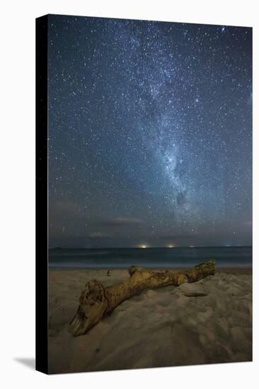 The Milky Way Above Itamambuca Beach at Night and Ship Lights on the Horizon-Alex Saberi-Premier Image Canvas