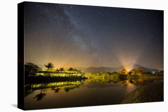 The Milky Way Above Praia Itamambuca in Ubatuba, Brazil-Alex Saberi-Premier Image Canvas