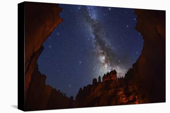 The Milky Way over Bryce Canyon.-Jon Hicks-Premier Image Canvas