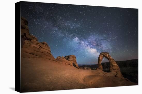 The Milky Way Shines over Delicate Arch at Arches National Park, Utah-Ben Coffman-Premier Image Canvas