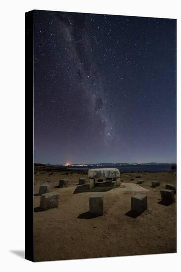 The Milky Way Spans the Night Sky Above an Inca Sacrificial Area Near the Santuario on Isla Del Sol-Alex Saberi-Premier Image Canvas