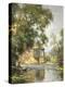 The Mill Pond, Houghton, Huntingdonshire-William Blacklock-Premier Image Canvas