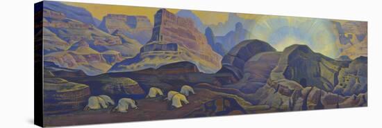 The Miracle (From the Series Messiah) Par Roerich, Nicholas (1874-1947). Tempera on Canvas, Size :-Nicholas Roerich-Premier Image Canvas