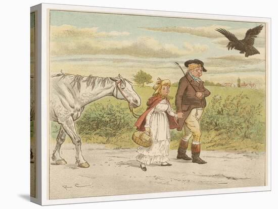 The Mischievous Raven Flew Laughing Away Bumpety Bumpety Bump-Randolph Caldecott-Stretched Canvas