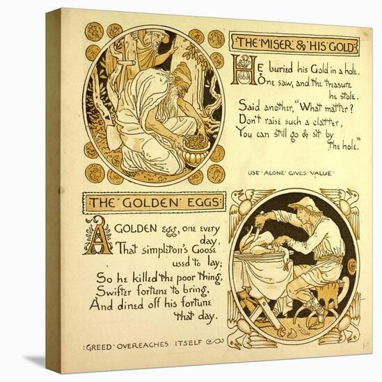 The Miser and His Gold the Golden Eggs-null-Premier Image Canvas
