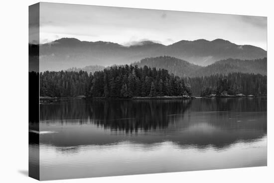 The misty mountains and calm waters of the Tongass National Forest, Southeast Alaska, USA-Mark A Johnson-Premier Image Canvas