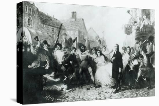 The Mobbing of John Wesley at Wednesbury-English School-Premier Image Canvas