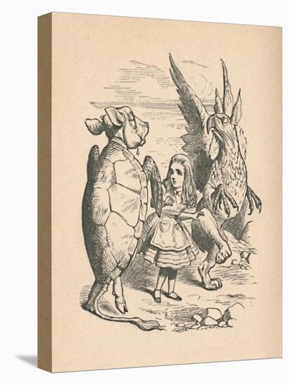 'The Mock Turtle, Alice and The Gryphon', 1889-John Tenniel-Premier Image Canvas