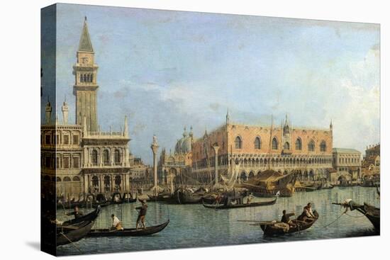 The Molo from the Basin of San Marco, Venice by Canaletto-null-Premier Image Canvas