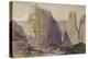 The Monastery of Meteora (Watercolour and Bodycolour on Grey-Blue Laid Paper)-Edward Lear-Premier Image Canvas