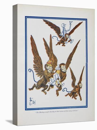 "The Monkeys Caught Dorothy in Theirs Arms and Flew Away With Her"-William Denslow-Premier Image Canvas