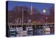 The Moon Sets Behind the Fishing Pier in Portsmouth, New Hampshire-Jerry & Marcy Monkman-Premier Image Canvas