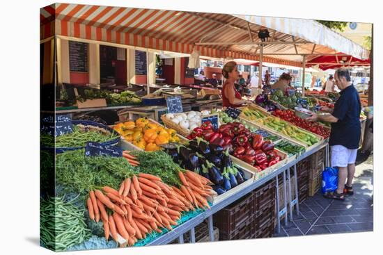 The Morning Fruit and Vegetable Market in Cours Saleya-Amanda Hall-Premier Image Canvas