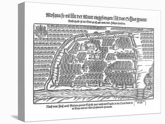 The Moscow Map (From Moscouiter Wunderbare Historien by Sigmund Von Herberstei), 1567-null-Premier Image Canvas