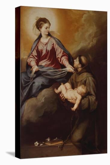 The Mother of God Appearing to St. Anthony. Between 1645 and 1652-Alonso Cano-Premier Image Canvas