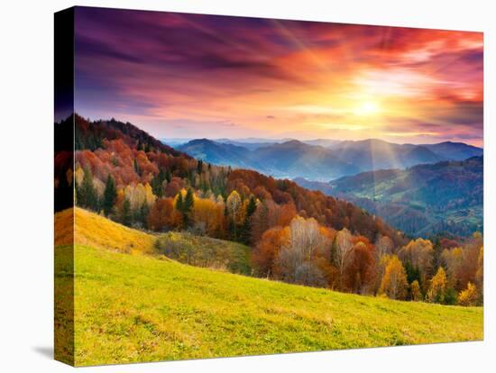 The Mountain Autumn Landscape with Colorful Forest-Creative Travel Projects-Premier Image Canvas