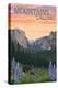 The Mountains Calling - National Park WPA Sentiment-Lantern Press-Stretched Canvas